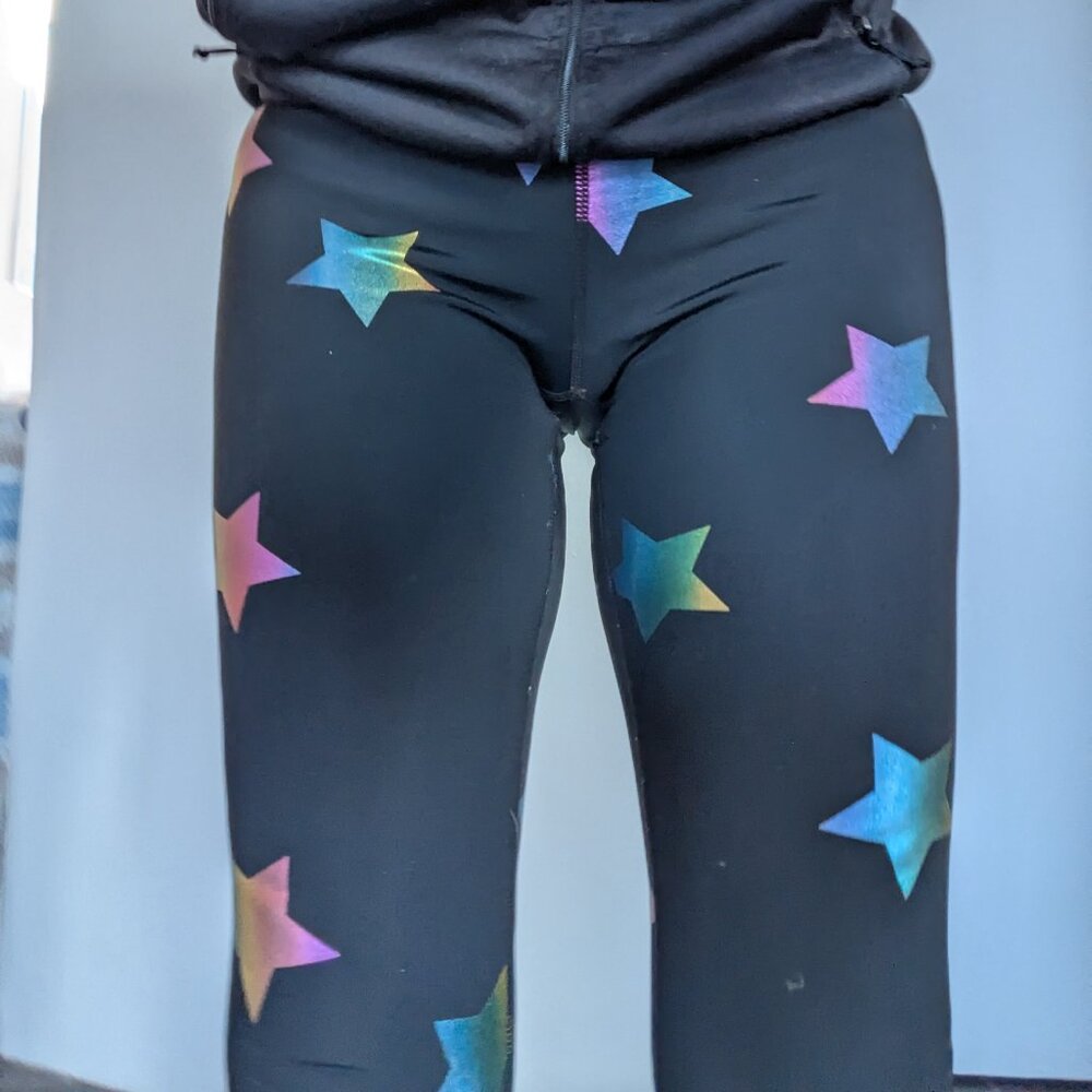Terez Foiled Star Print Leggings, Women's Small, New in Package
